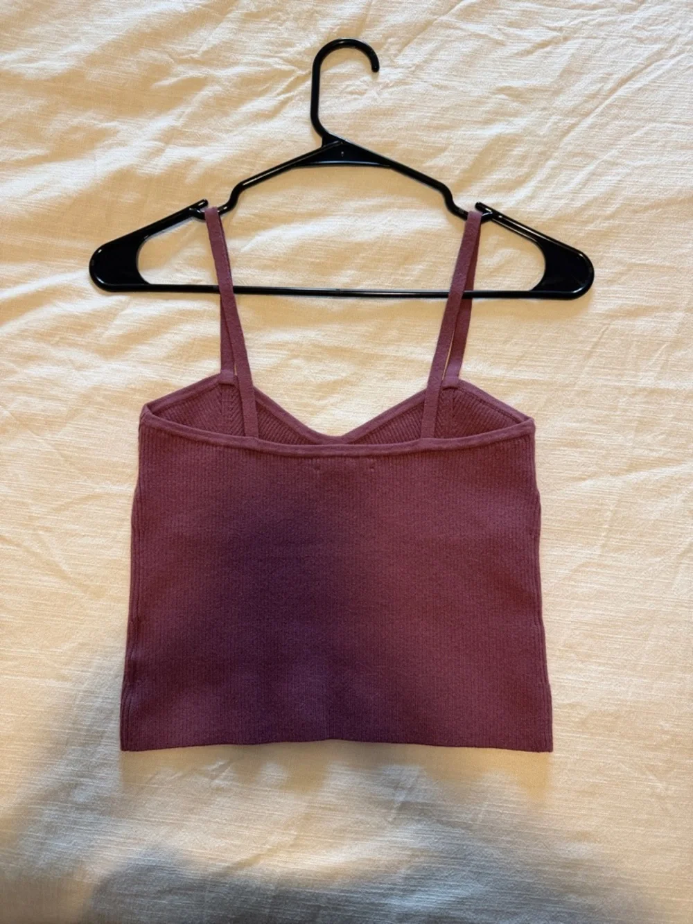 Madewell Plum Ribbed Bustier Crop Top - Picture 2 of 3